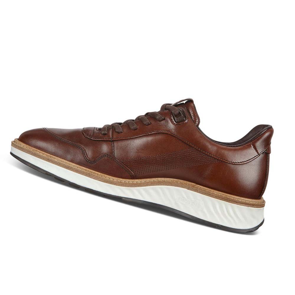 Men's Ecco St.1 Hybrid Sneakers Brown | Canada 646JPQ